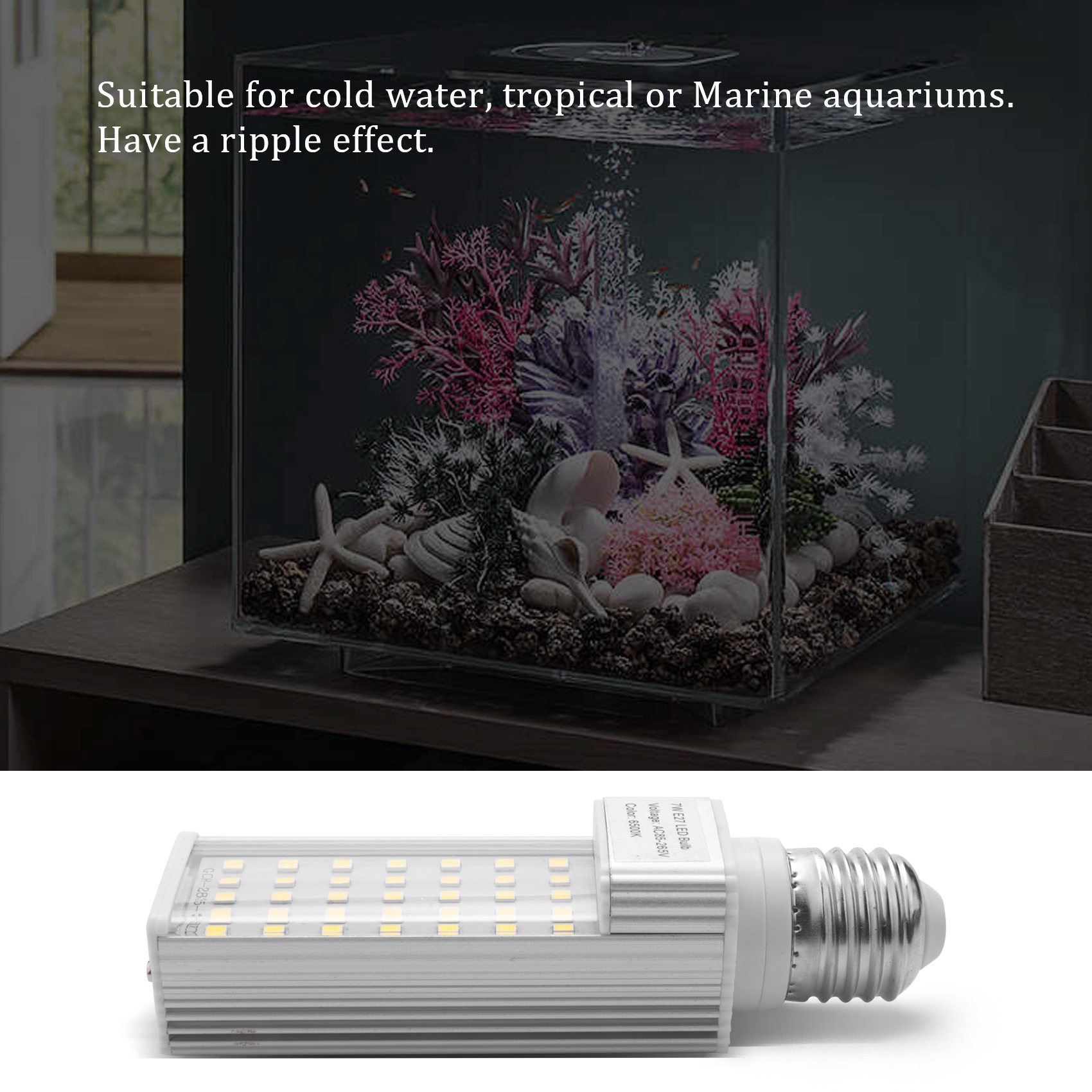 Aquarium Plant Growing - A56P-피쉬팟 화이트 플랜트 아쿠아리움 7W 성장등
