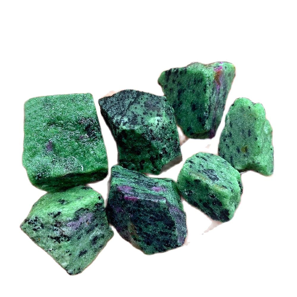 Aquarium Plant Red - 천연 레드 그린 Zoisite 거친 원석