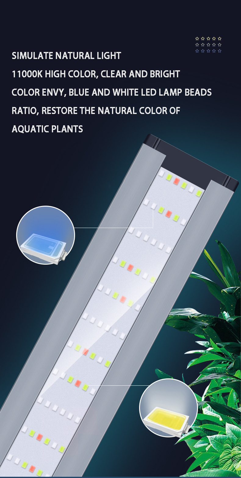 수족관 LED 조명 알루미늄 합금 수생 식물 조명, 조 - Aquarium Plant Red 리뷰 및 가격