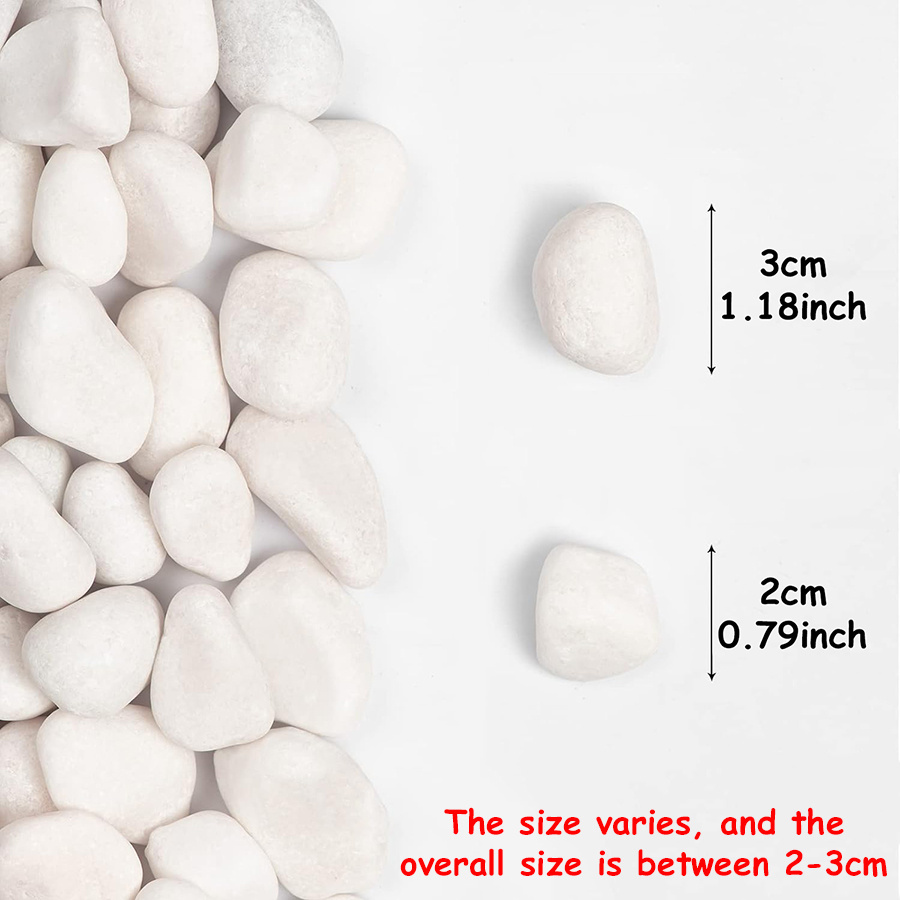 400g 백색 광택 천연 강 자갈 2-3cm - 화분, - Aquarium Sand White 리뷰 및 가격