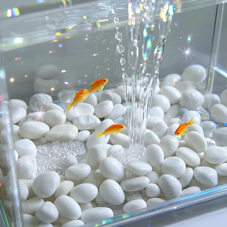 400g 백색 광택 천연 강 자갈 2-3cm - 화분, - Aquarium Sand White 리뷰 및 가격