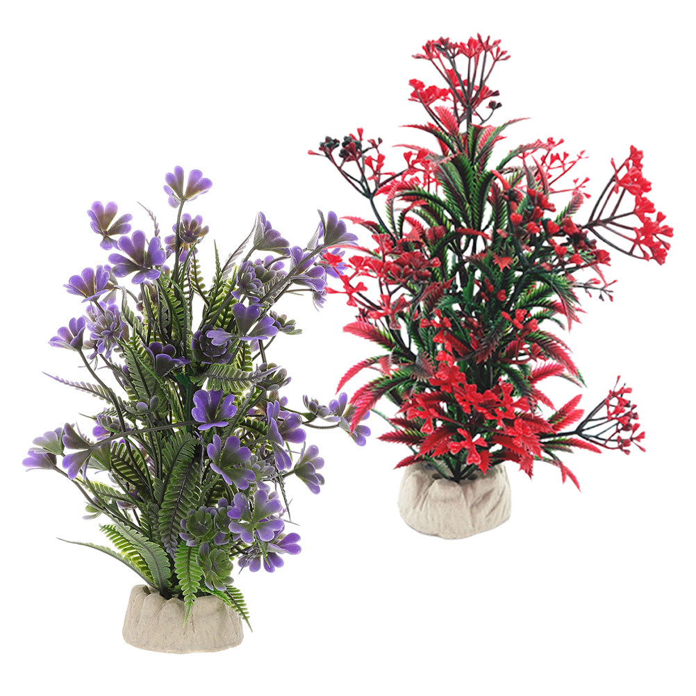 2개입 수족관 장식 인조 수초 플라스틱 리얼리스틱 부드 - Aquarium Plant Red 리뷰 및 가격