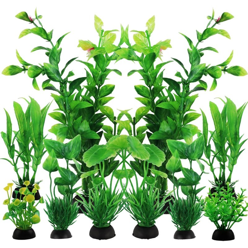 10개/세트 플라스틱 인조 수족관 식물 장식품 녹색 모 - Aquarium Plant Vine 리뷰 및 가격